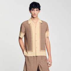 Sandro Men Short-sleeved patterned shirt