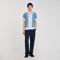Sandro Men Short-sleeved patterned shirt