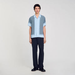 Sandro Men Short-sleeved patterned shirt