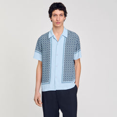 Sandro Men Short-sleeved patterned shirt