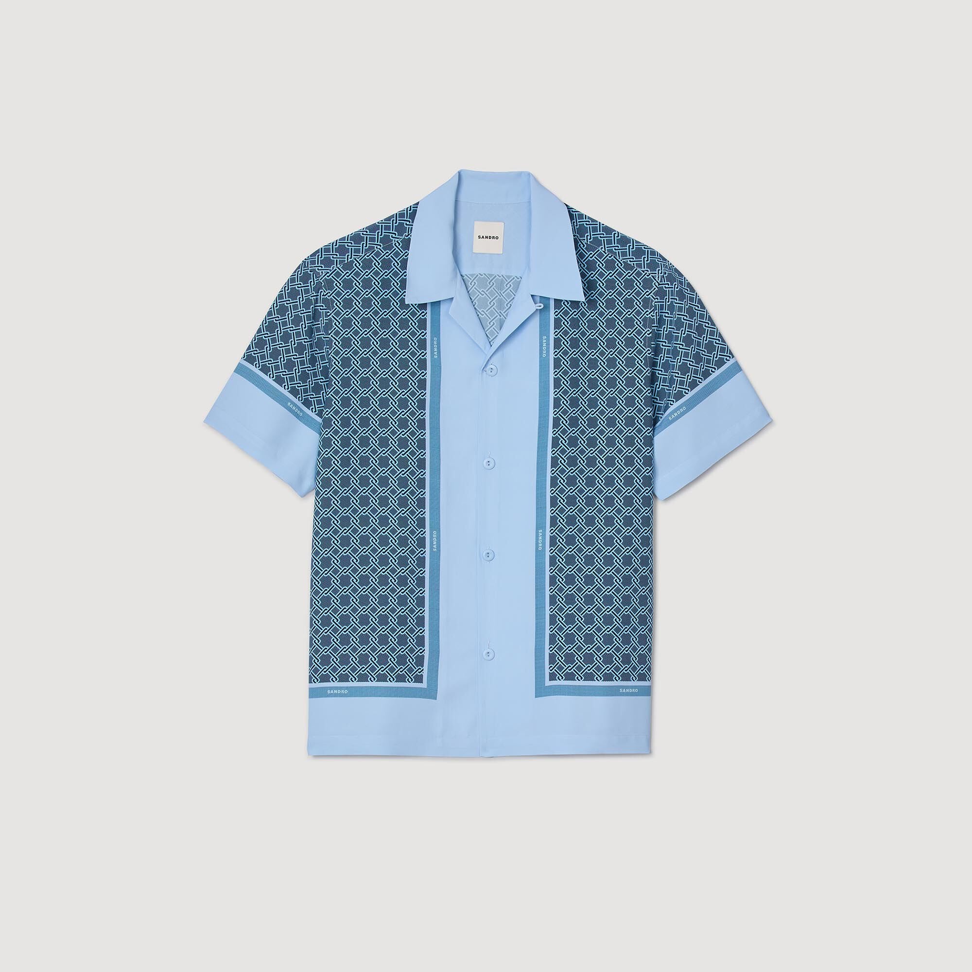 Sandro Men Short-sleeved patterned shirt