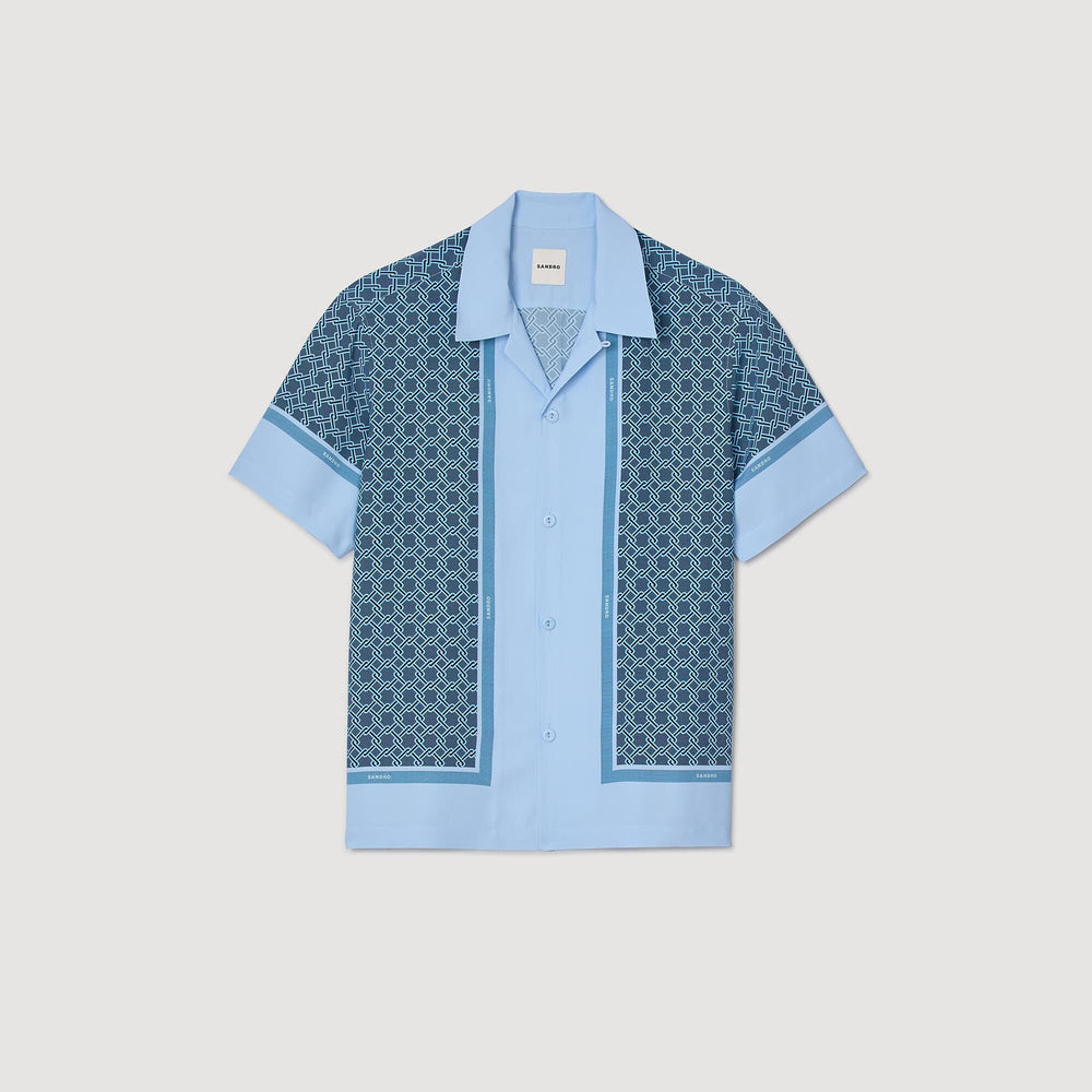 Sandro Men Short-sleeved patterned shirt