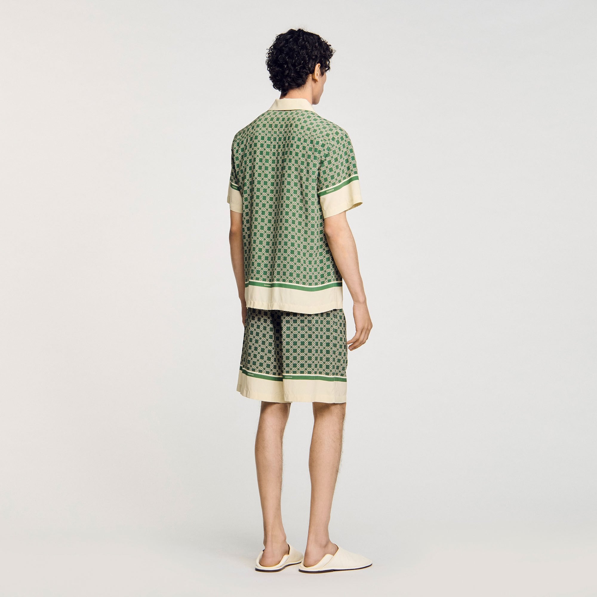 Sandro Men Short-sleeved patterned shirt