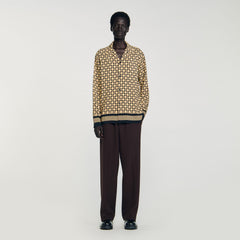 Sandro Men Printed loose-fit shirt