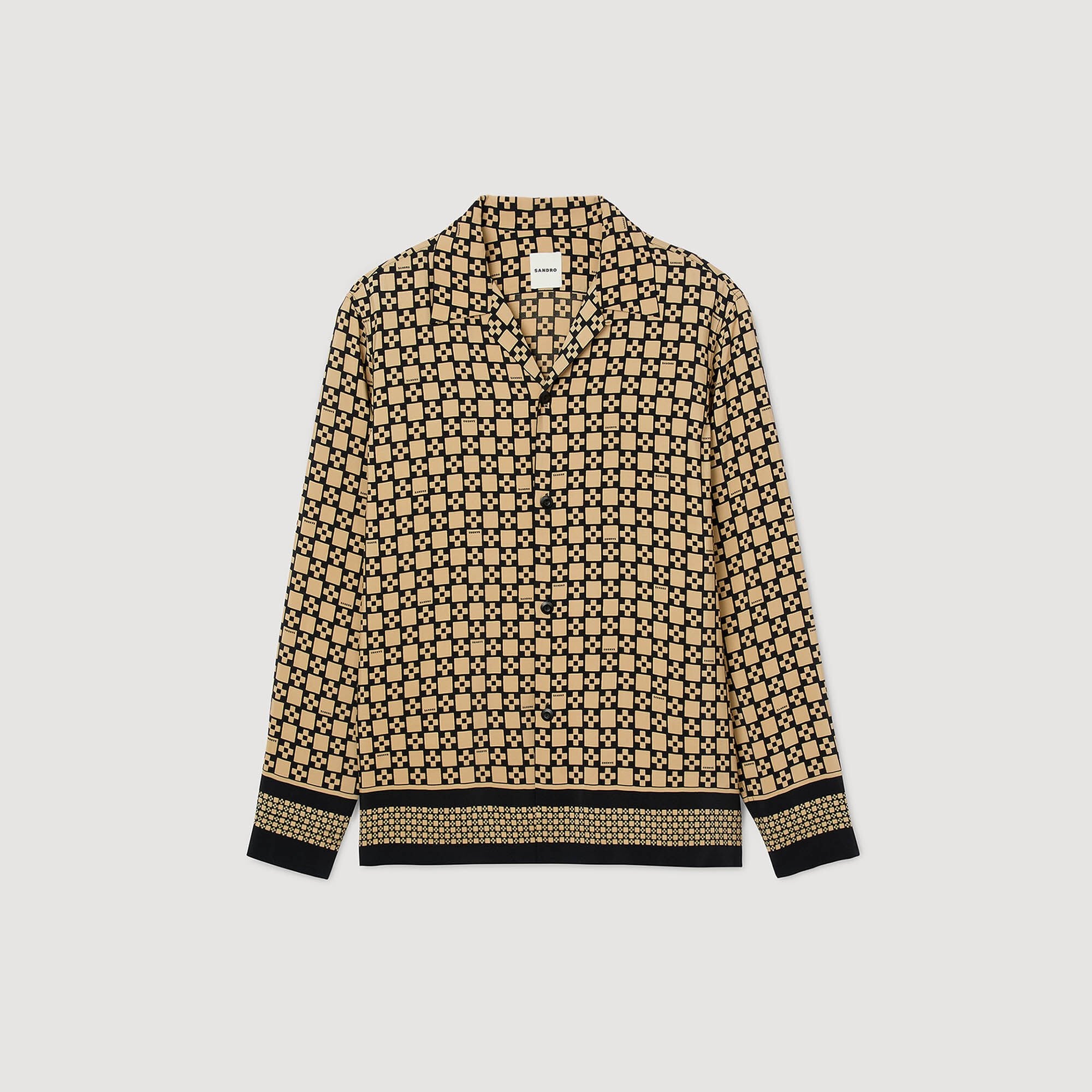 Sandro Men Printed loose-fit shirt
