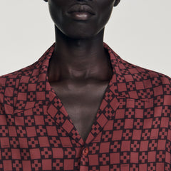 Sandro Men Printed loose-fit shirt
