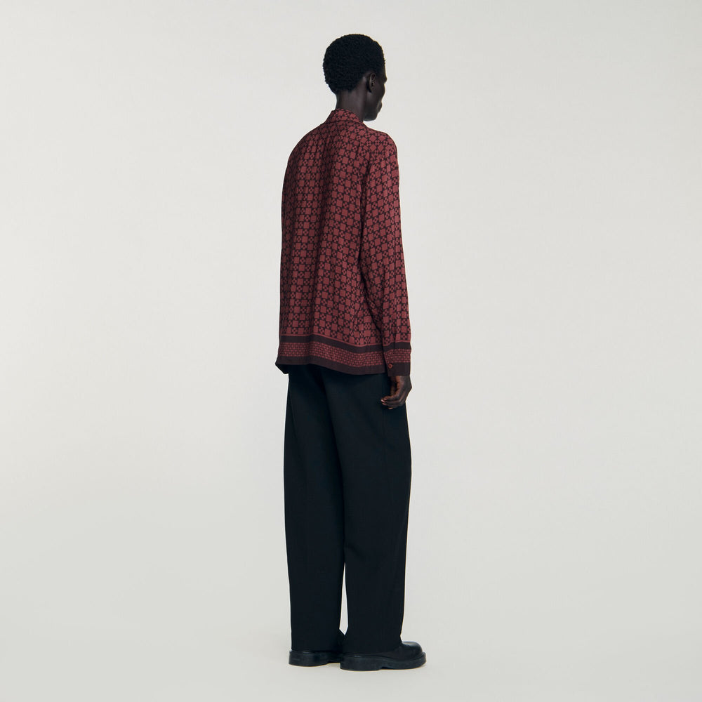 Sandro Men Printed loose-fit shirt
