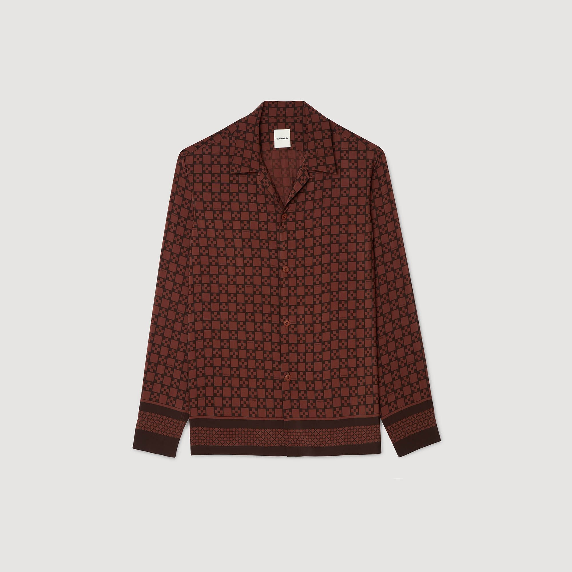 Sandro Men Printed loose-fit shirt