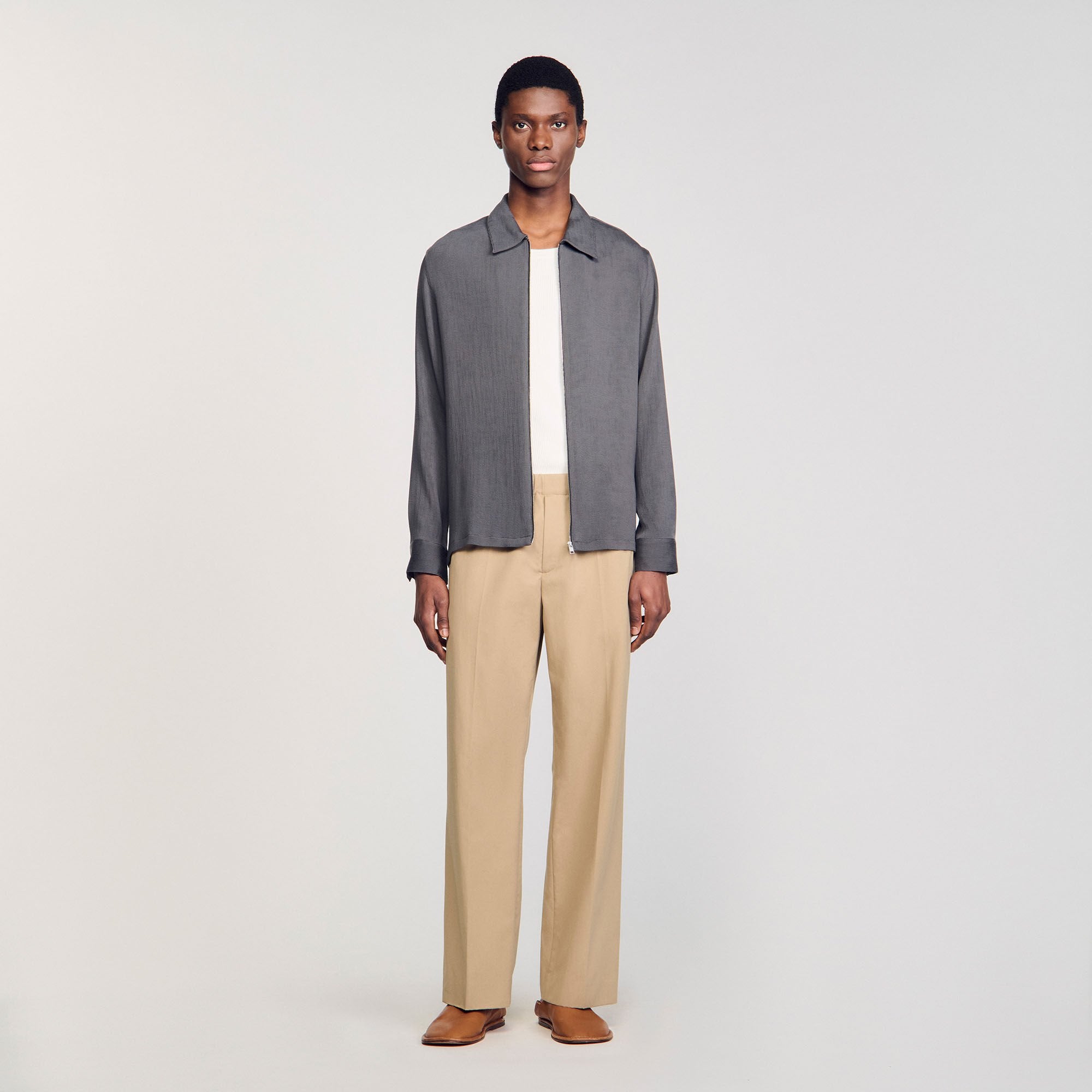 Sandro Men Pleated shirt