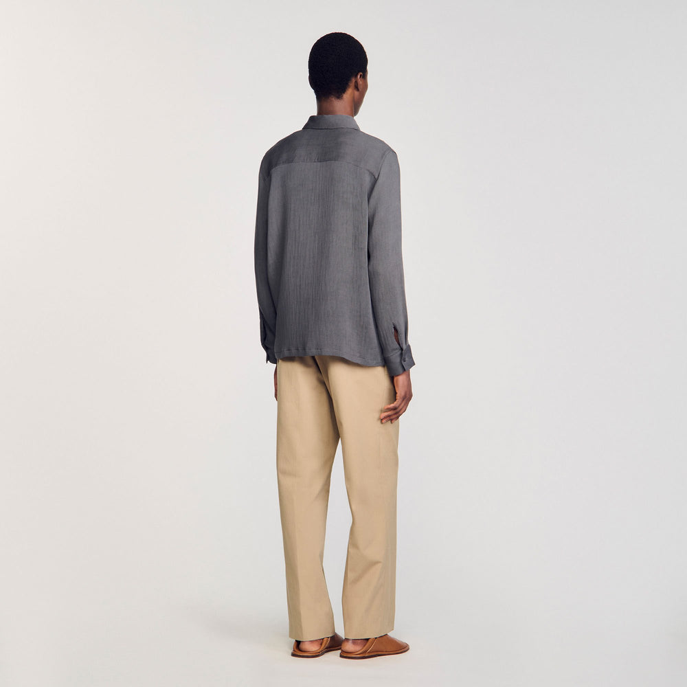 Sandro Men Pleated shirt
