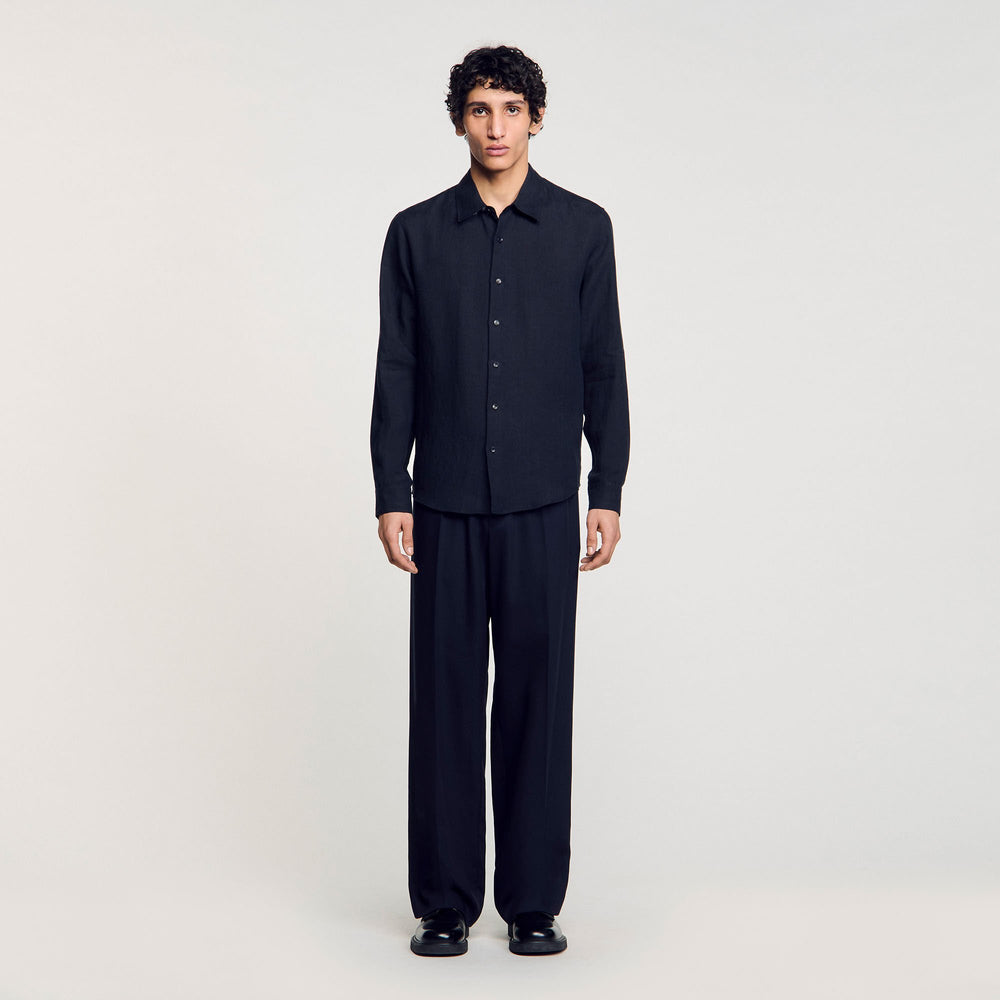 Sandro Men Linen shirt