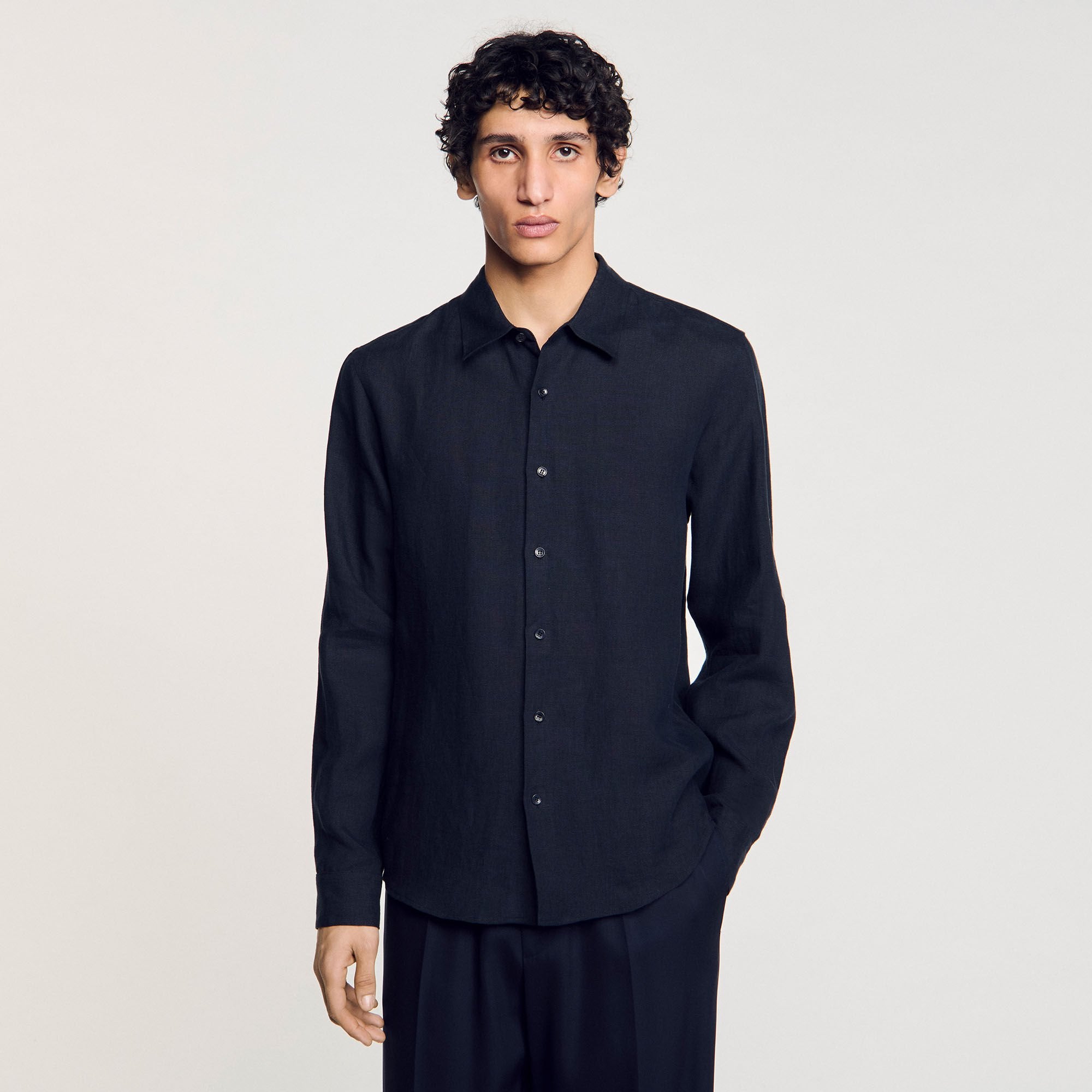 Sandro Men Linen shirt