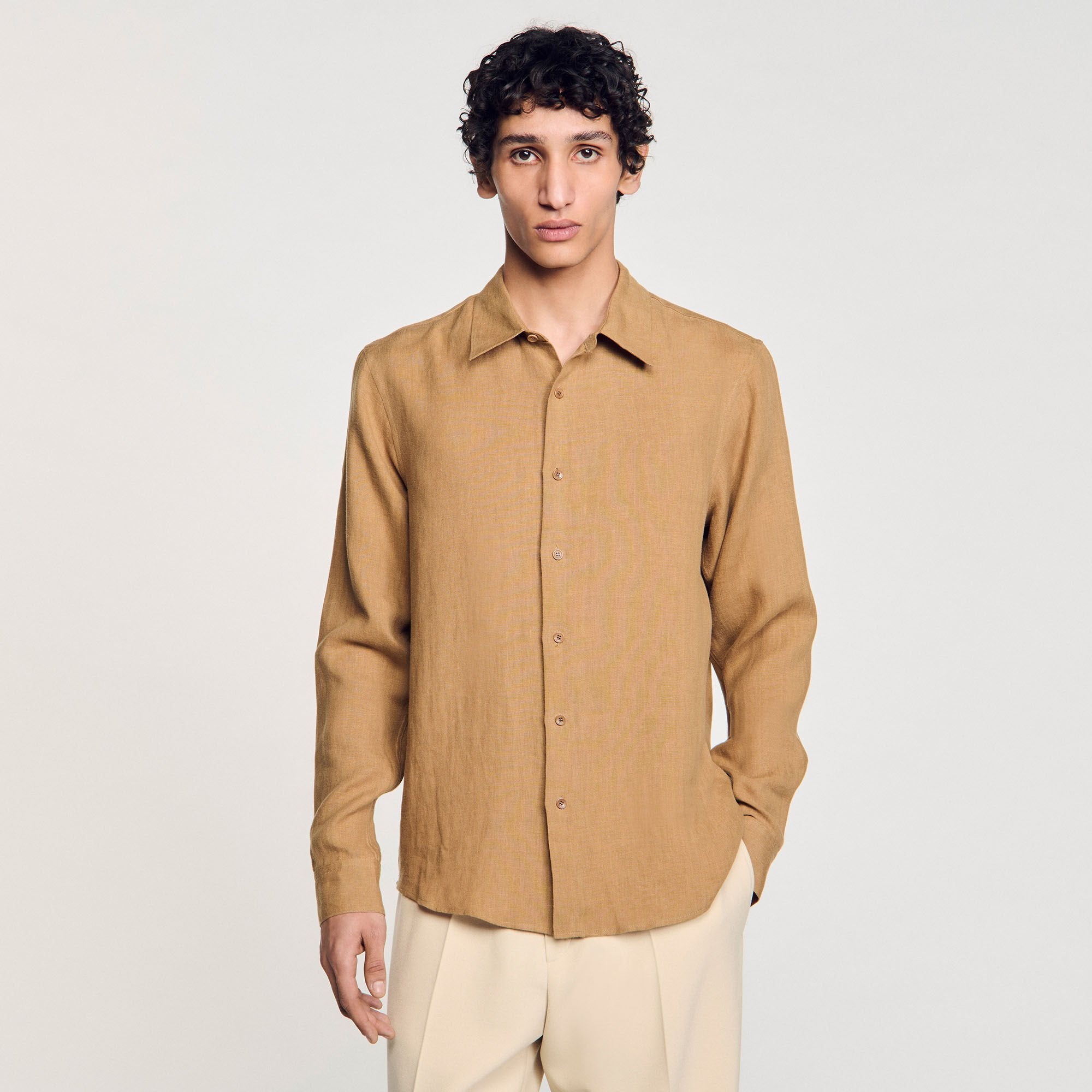 Sandro Men Linen shirt