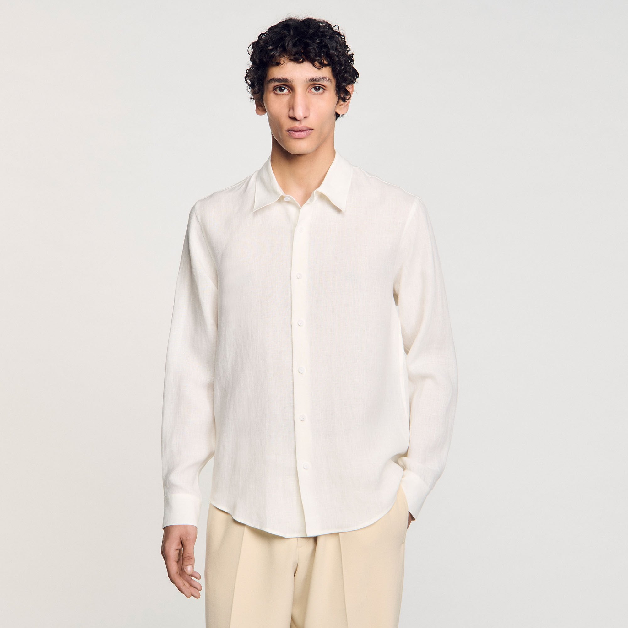 Sandro Men Linen shirt