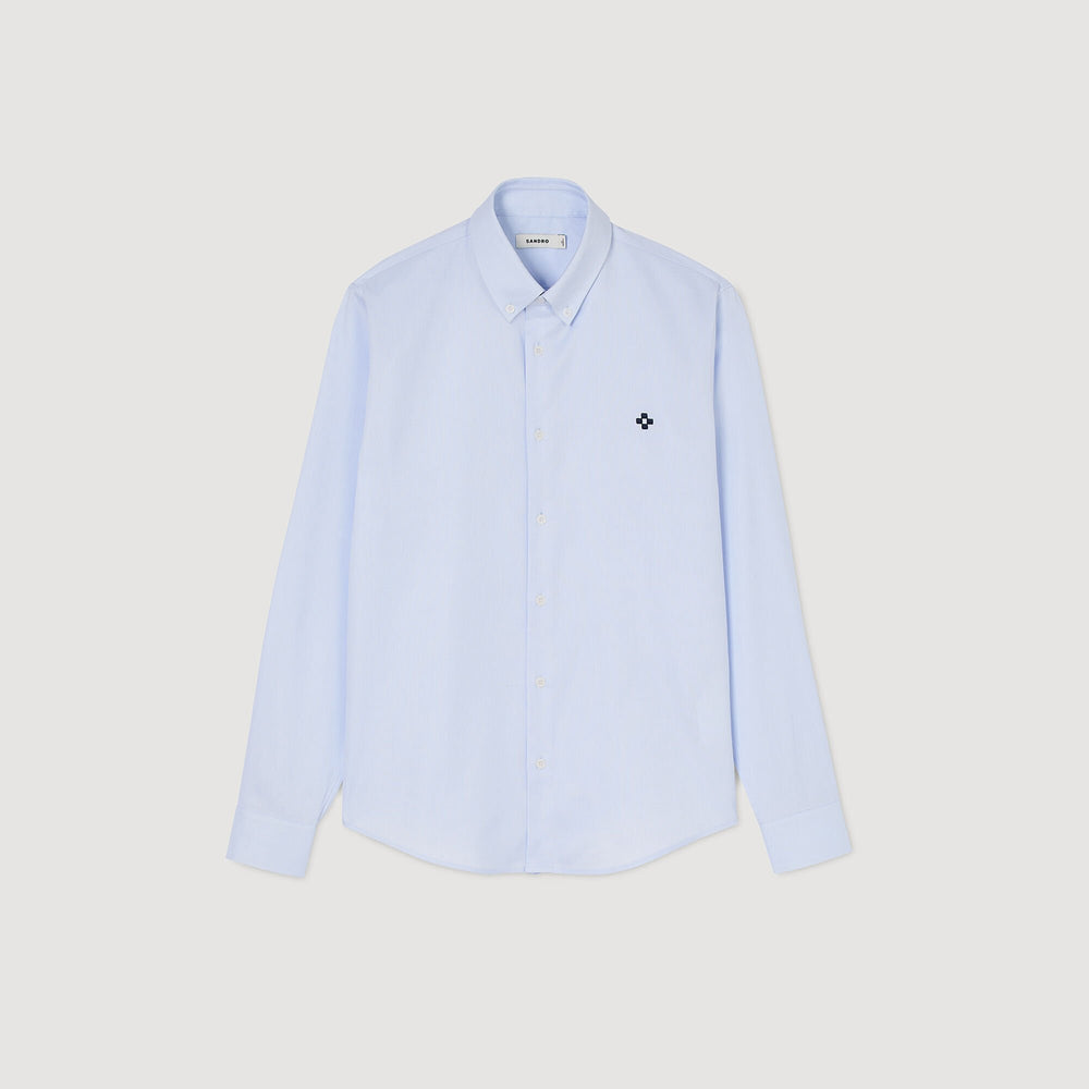 Sandro Men Cross patch shirt
