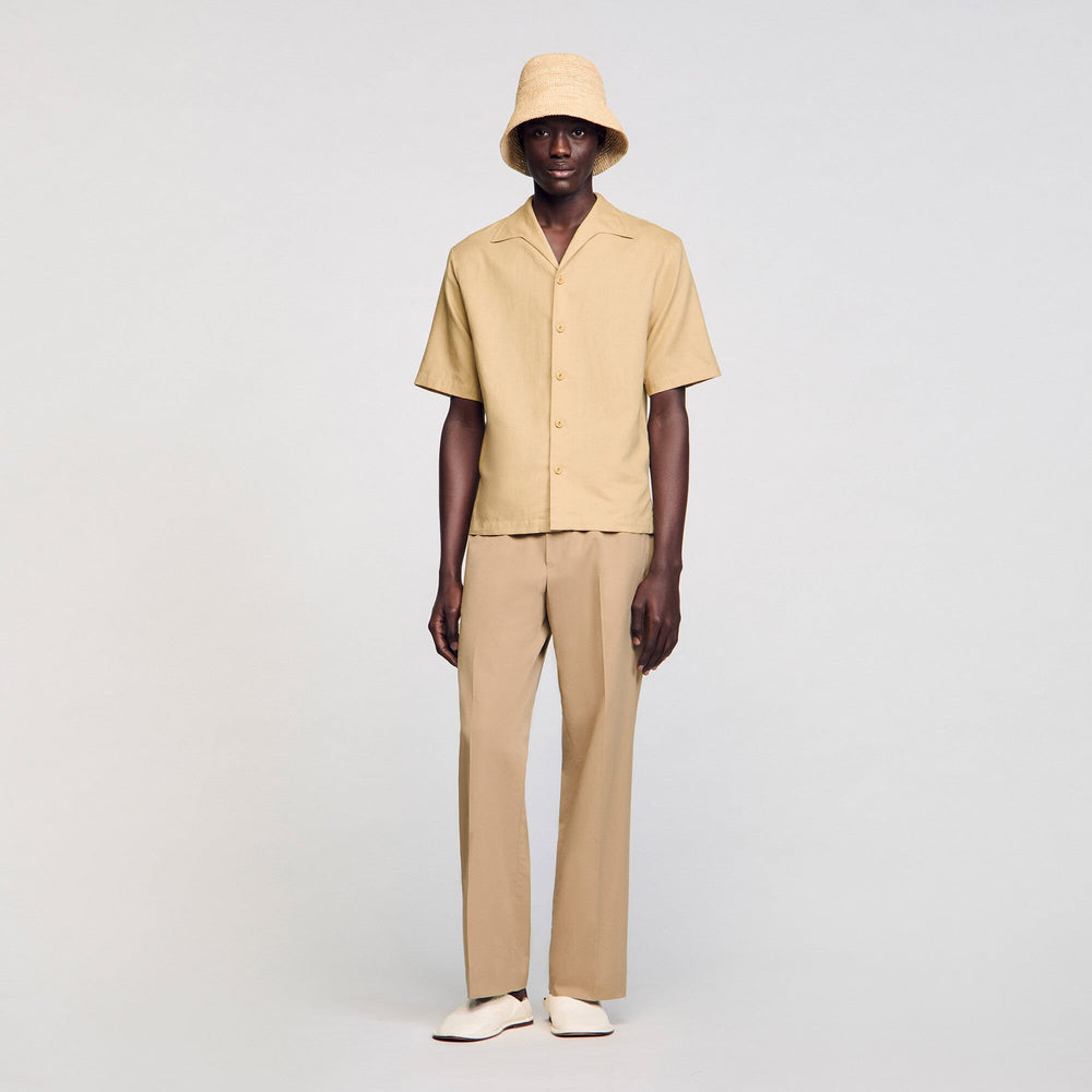 Sandro Men Cotton and linen shirt