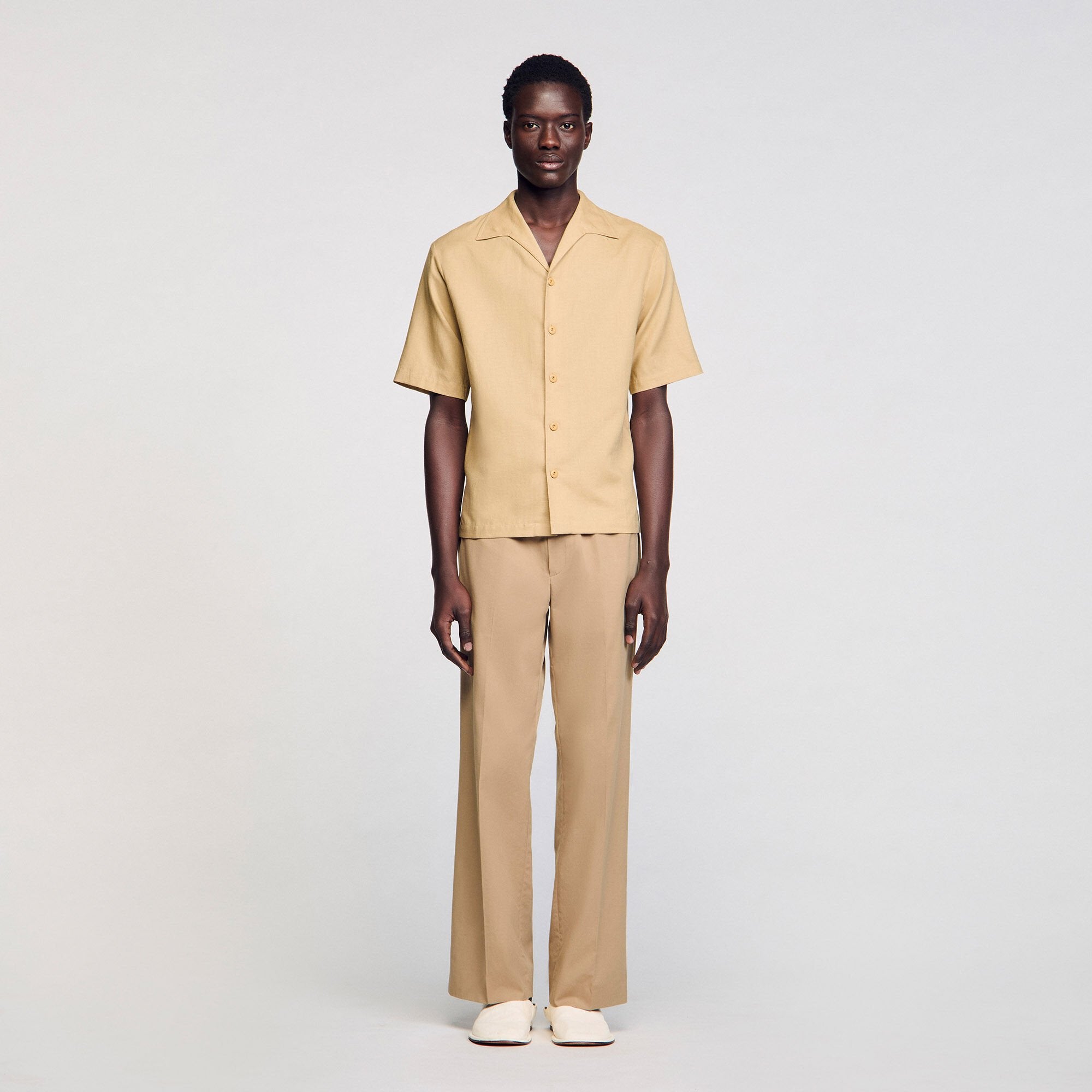 Sandro Men Cotton and linen shirt