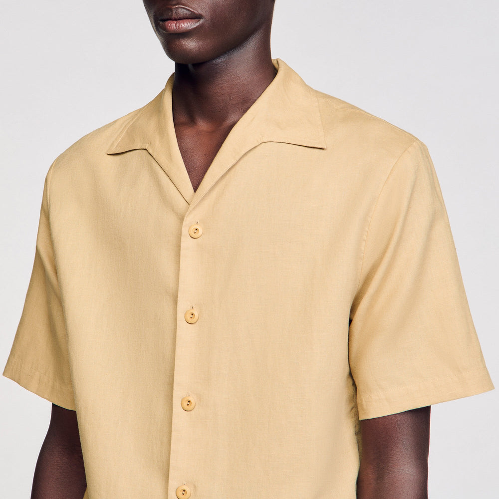 Sandro Men Cotton and linen shirt