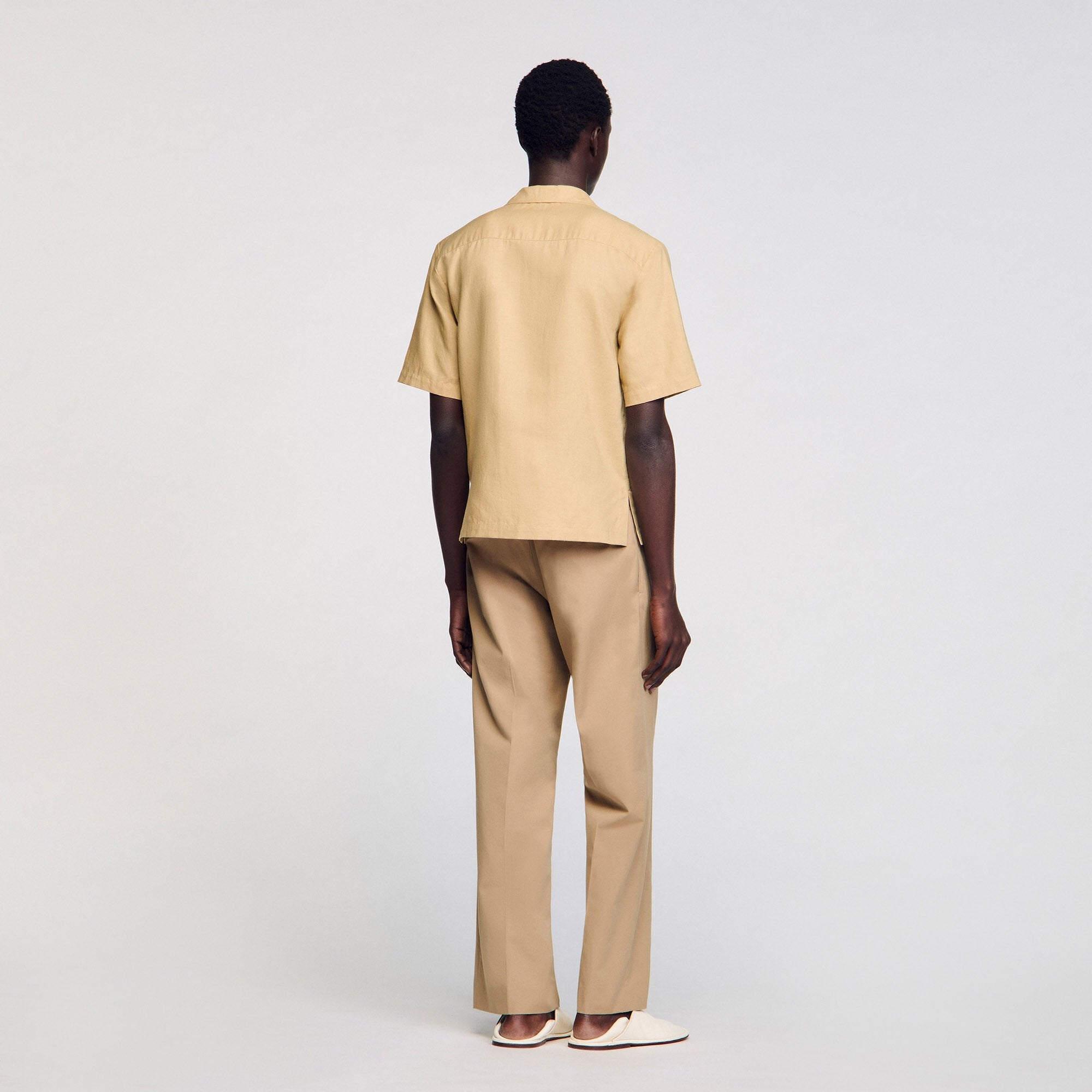Sandro Men Cotton and linen shirt