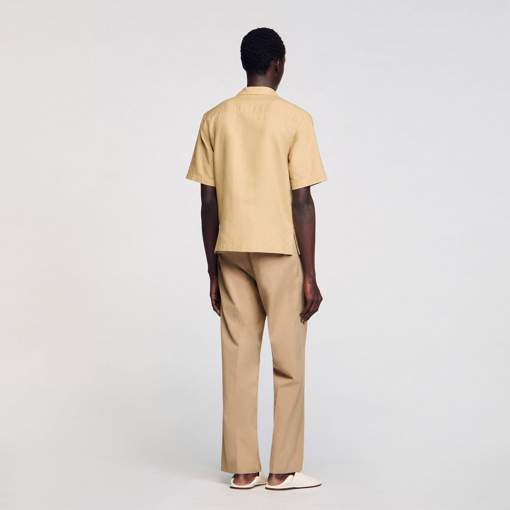 Sandro Men Cotton and linen shirt