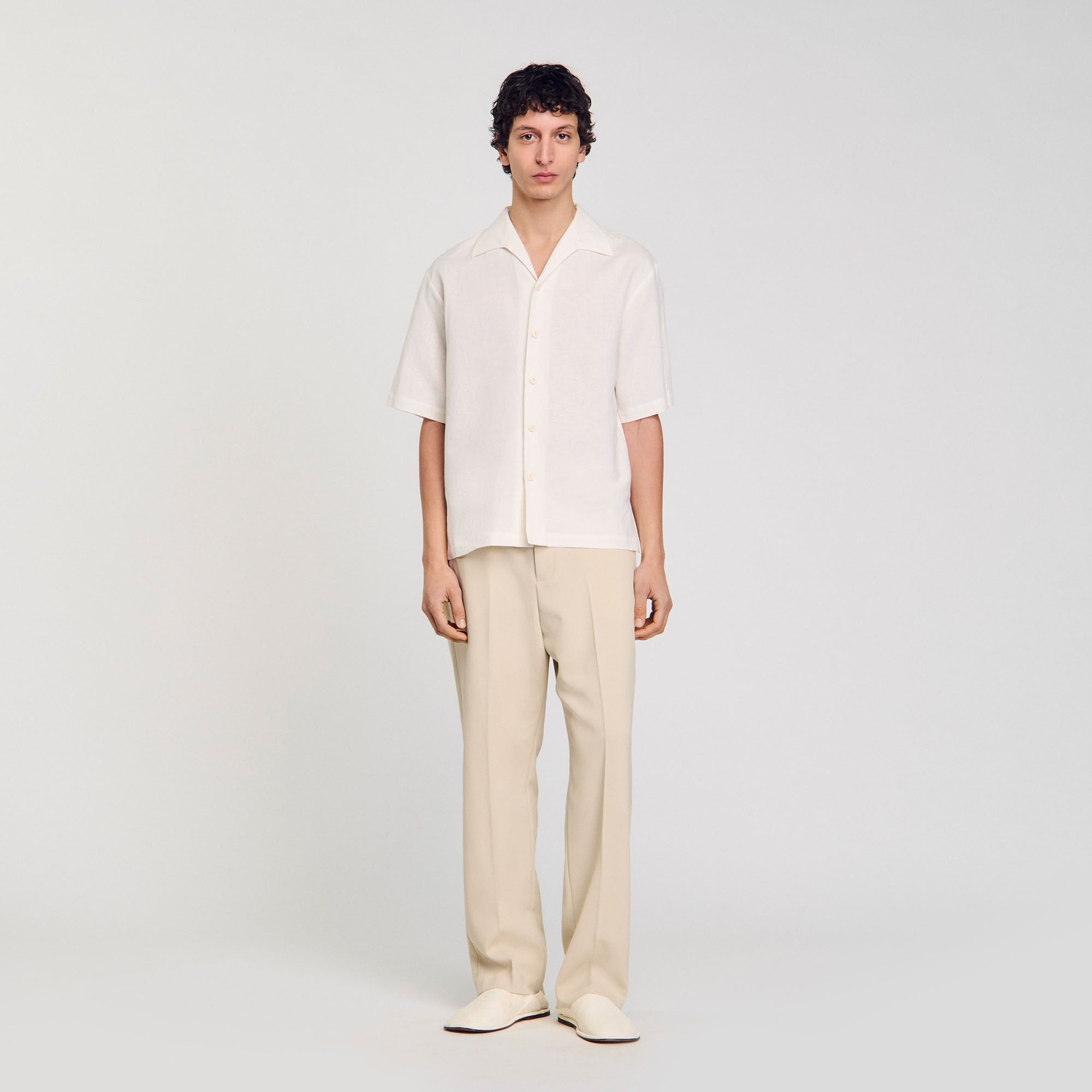 Sandro Men Cotton and linen shirt