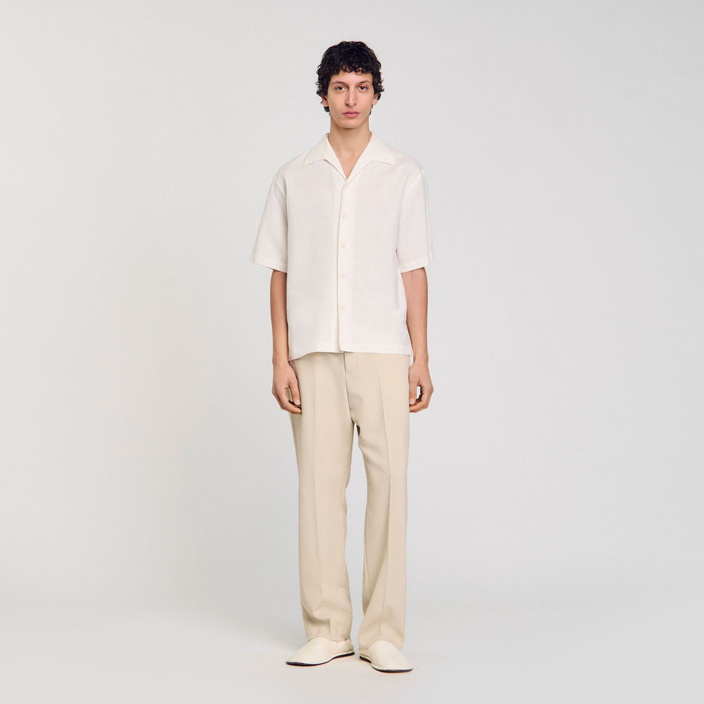 Sandro Men Cotton and linen shirt
