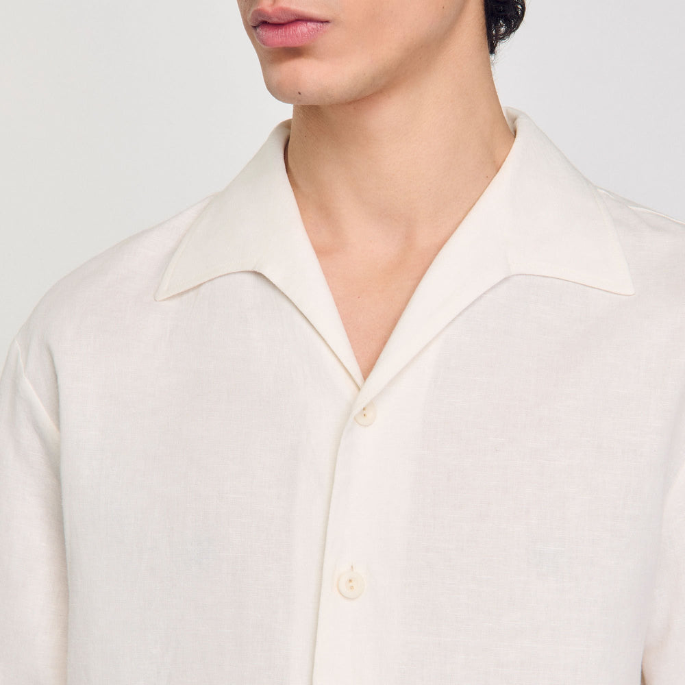 Sandro Men Cotton and linen shirt