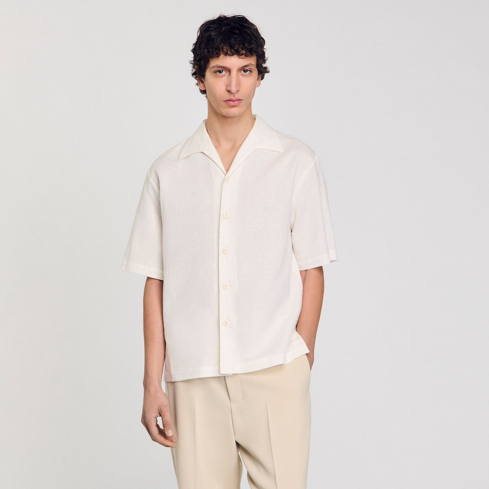Sandro Men Cotton and linen shirt
