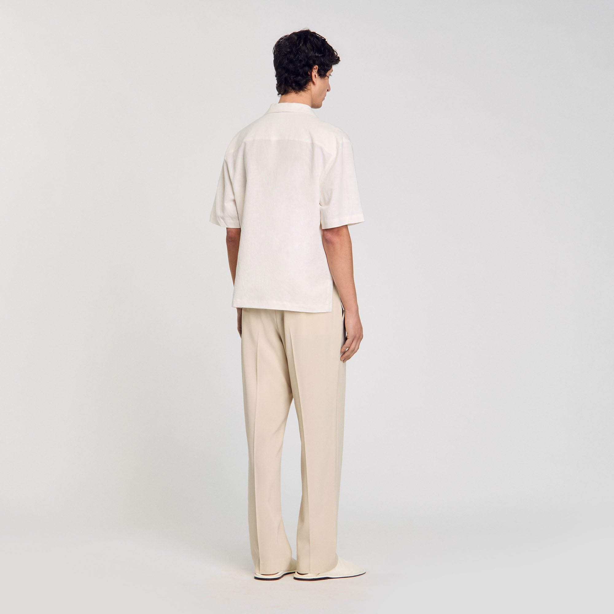 Sandro Men Cotton and linen shirt