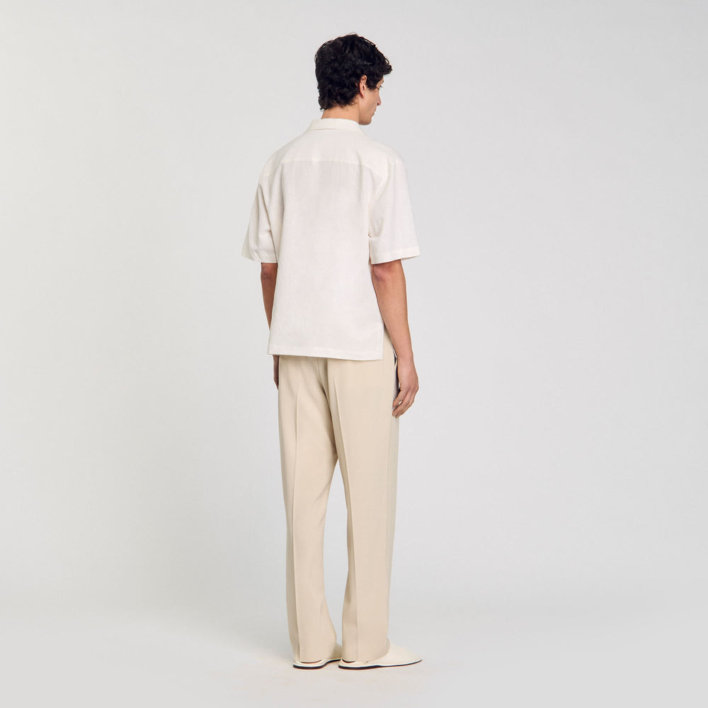 Sandro Men Cotton and linen shirt