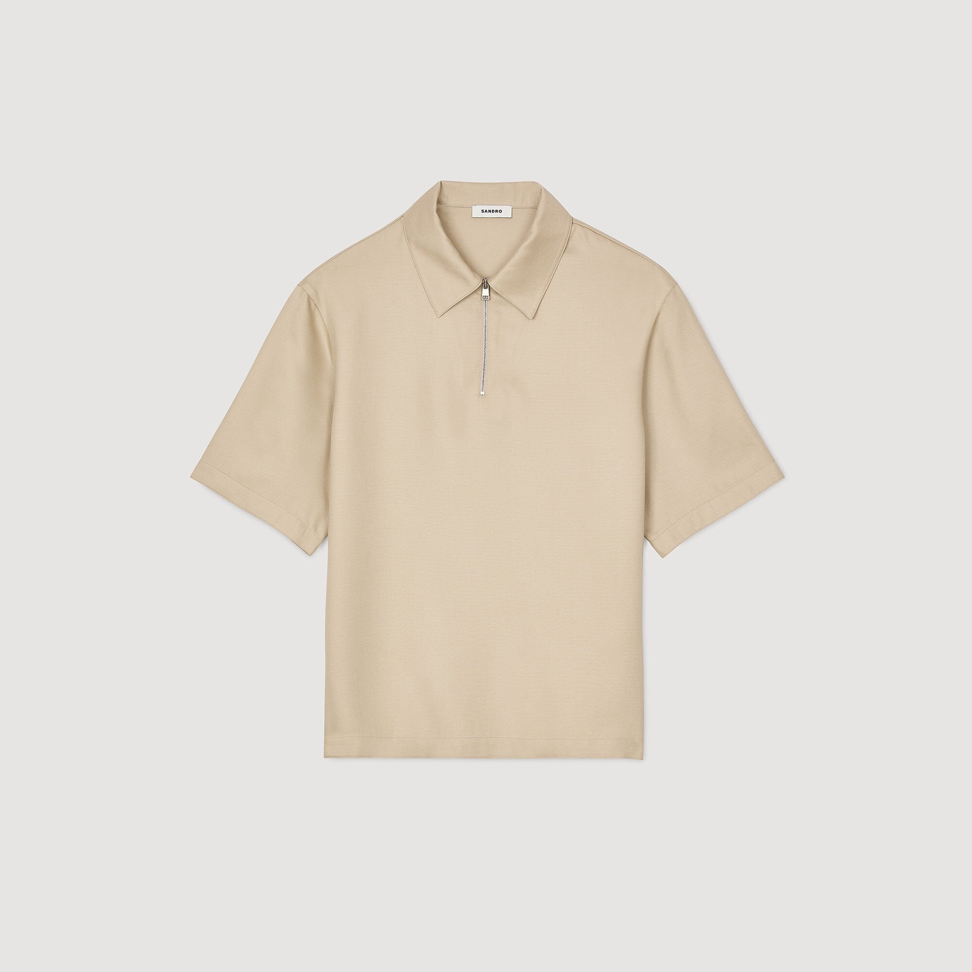Sandro Men Zip-neck polo shirt
