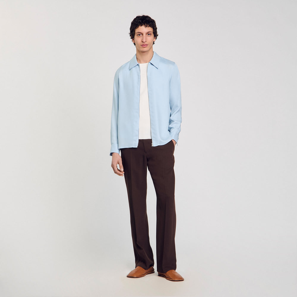 Sandro Men Zip-up shirt