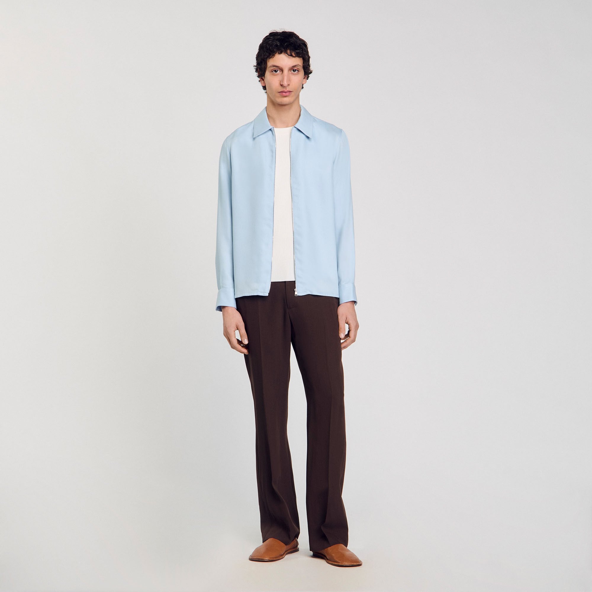 Sandro Men Zip-up shirt
