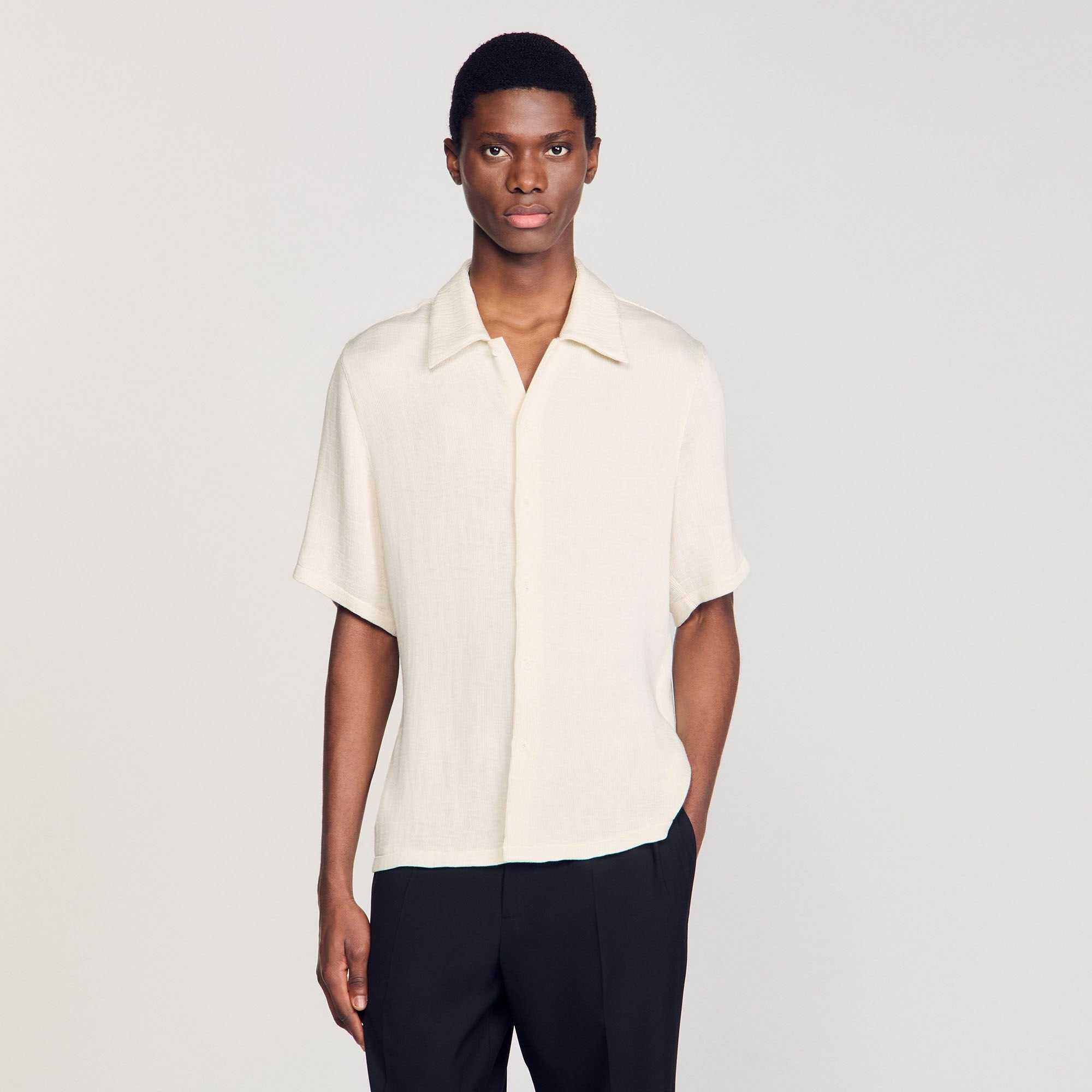Sandro Men Crinkled shirt