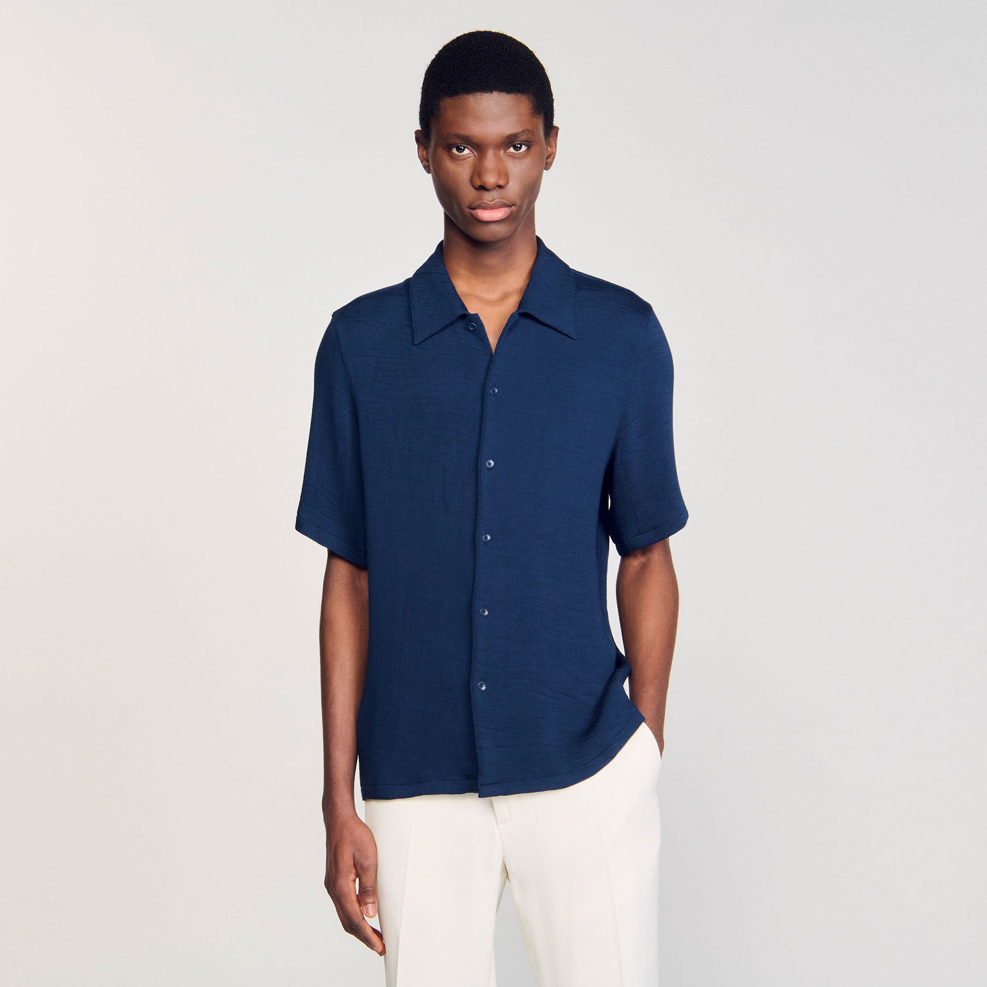 Sandro Men Crinkled shirt