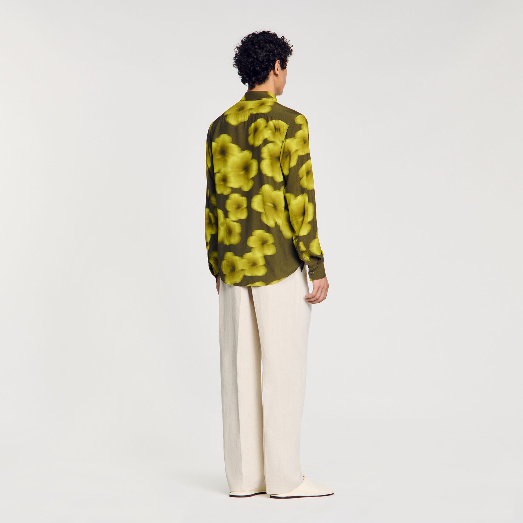 Sandro Men Loose-fit floral shirt