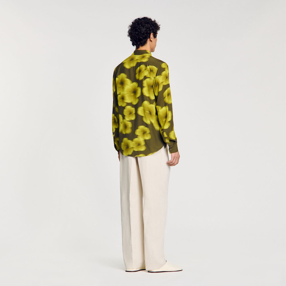 Sandro Men Loose-fit floral shirt