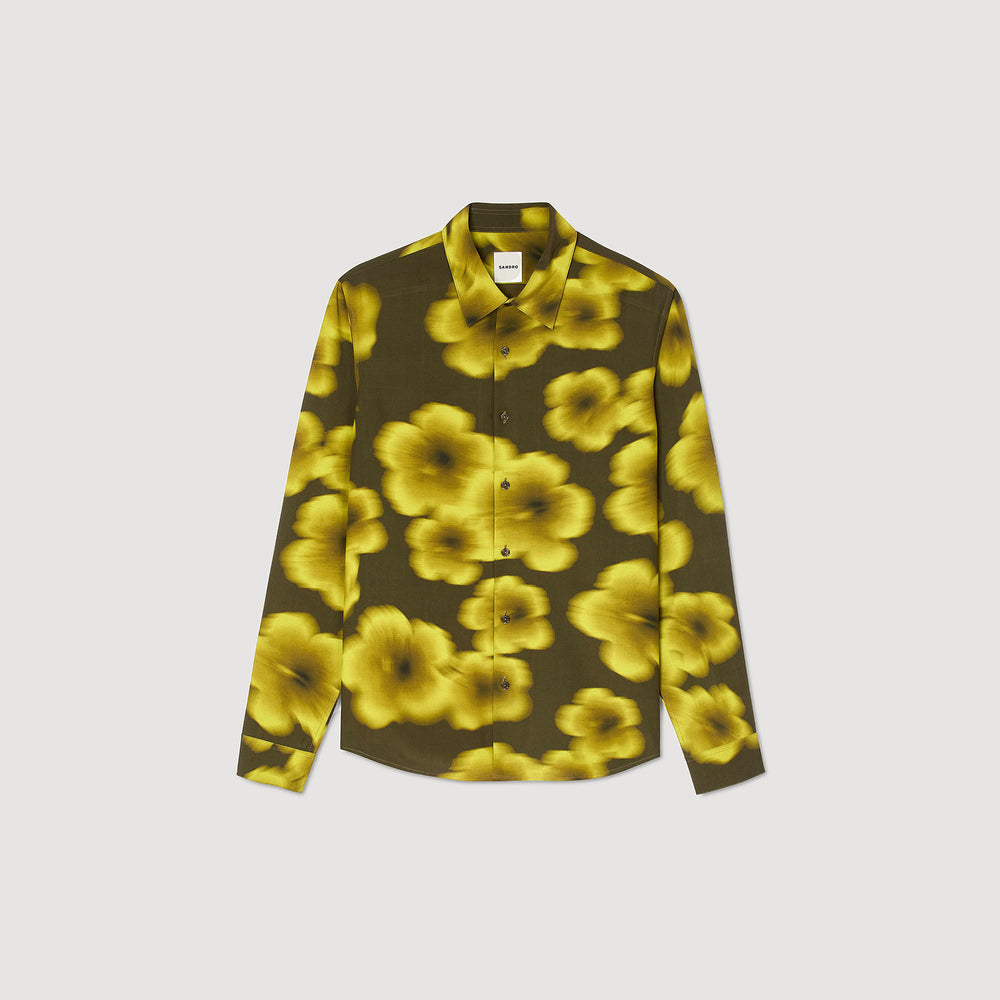 Sandro Men Loose-fit floral shirt