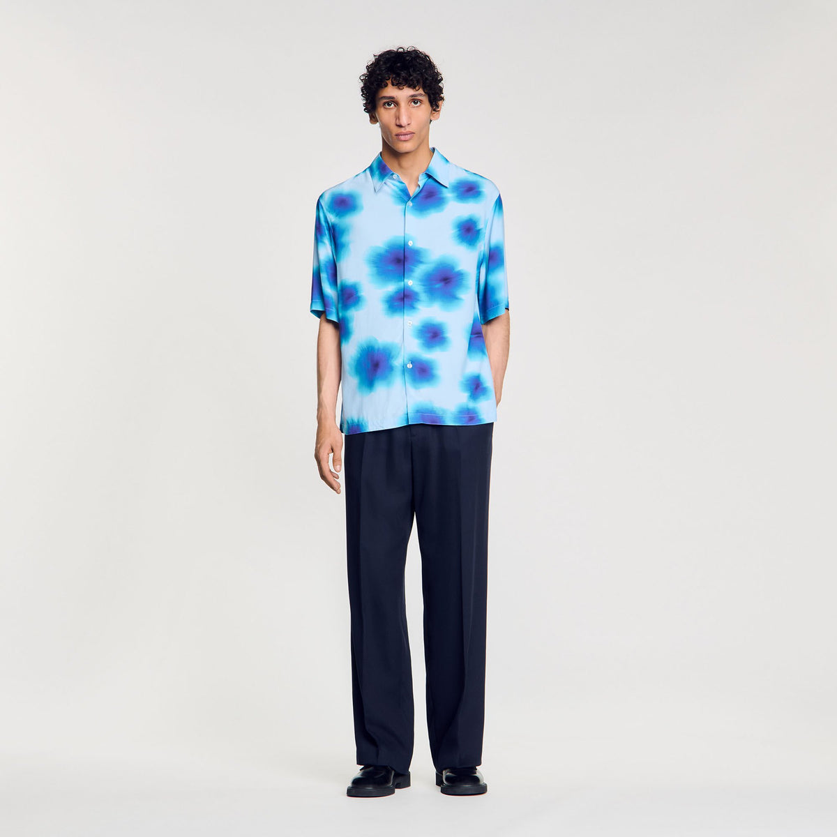 Sandro Men Floral motif shirt