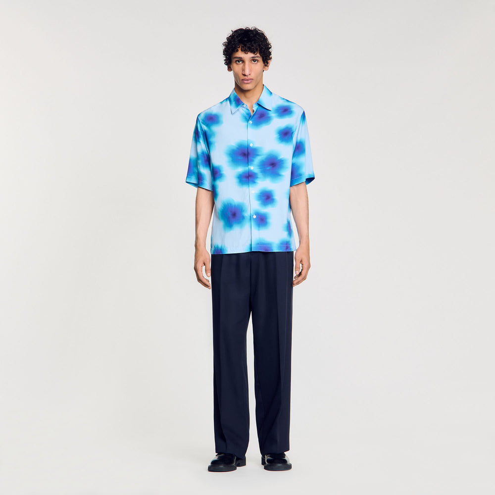 Sandro Men Floral motif shirt