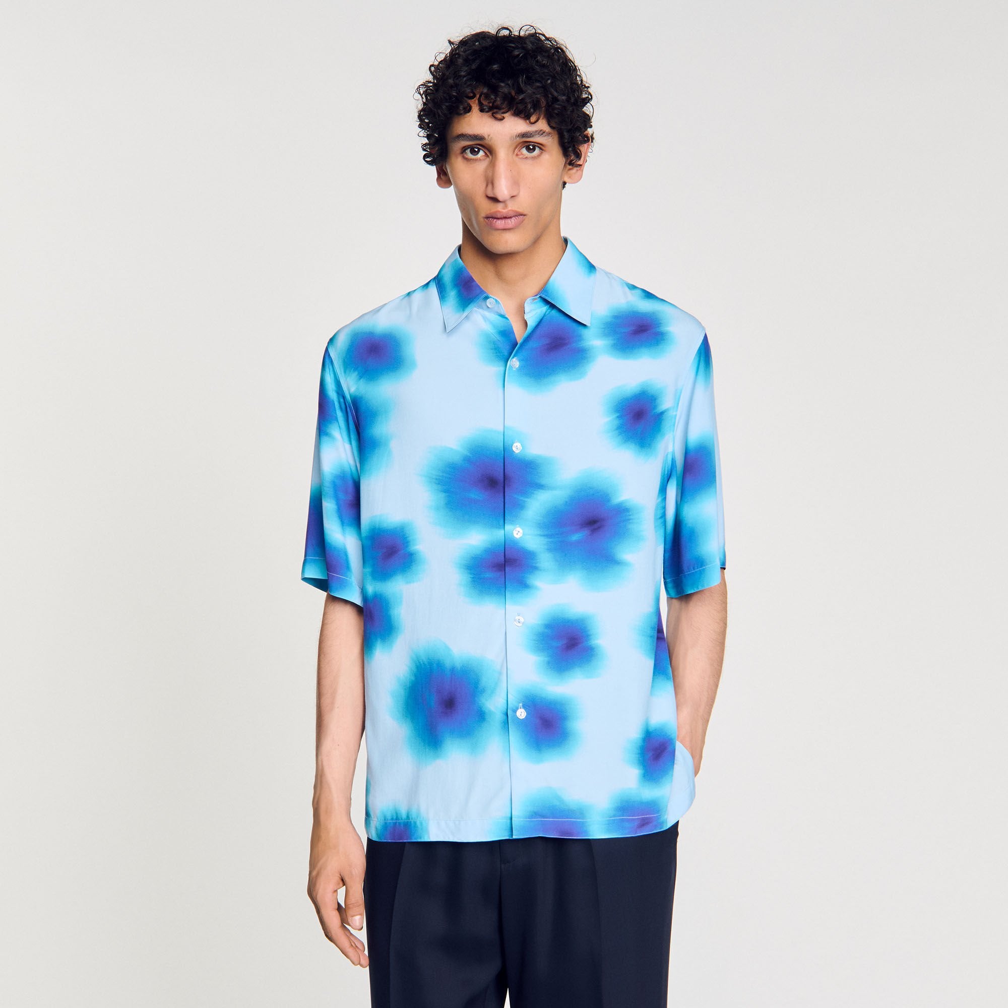 Sandro Men Floral motif shirt