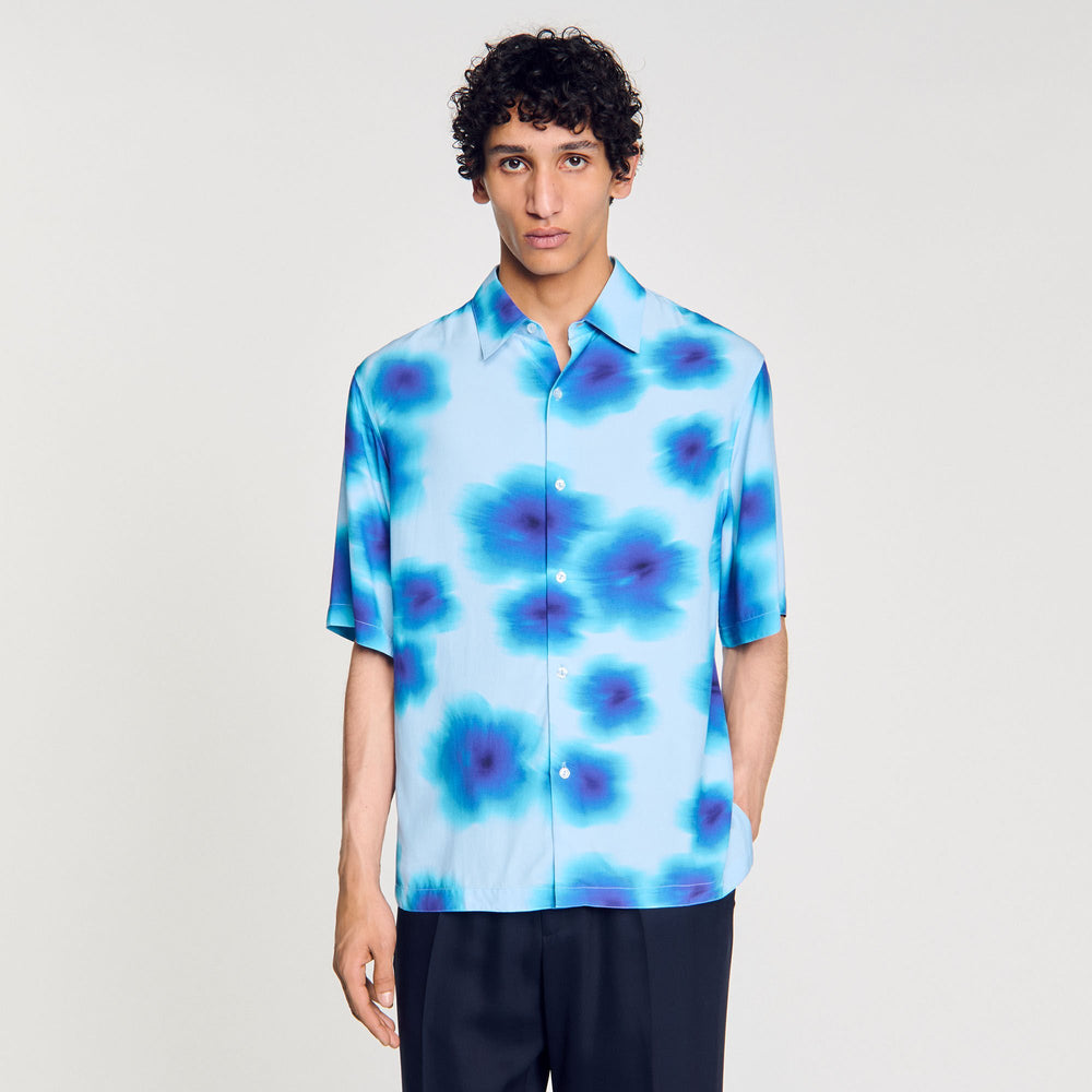Sandro Men Floral motif shirt
