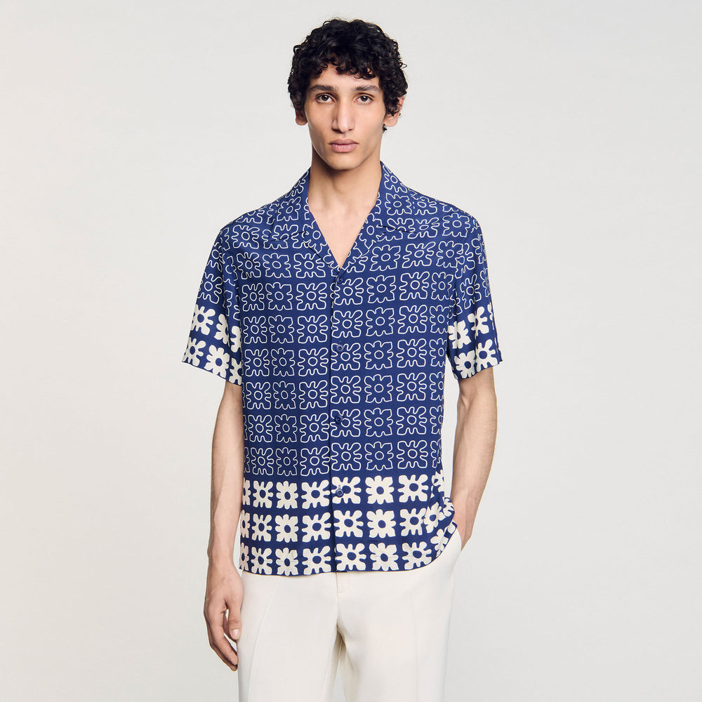 Sandro Men Floral motif shirt