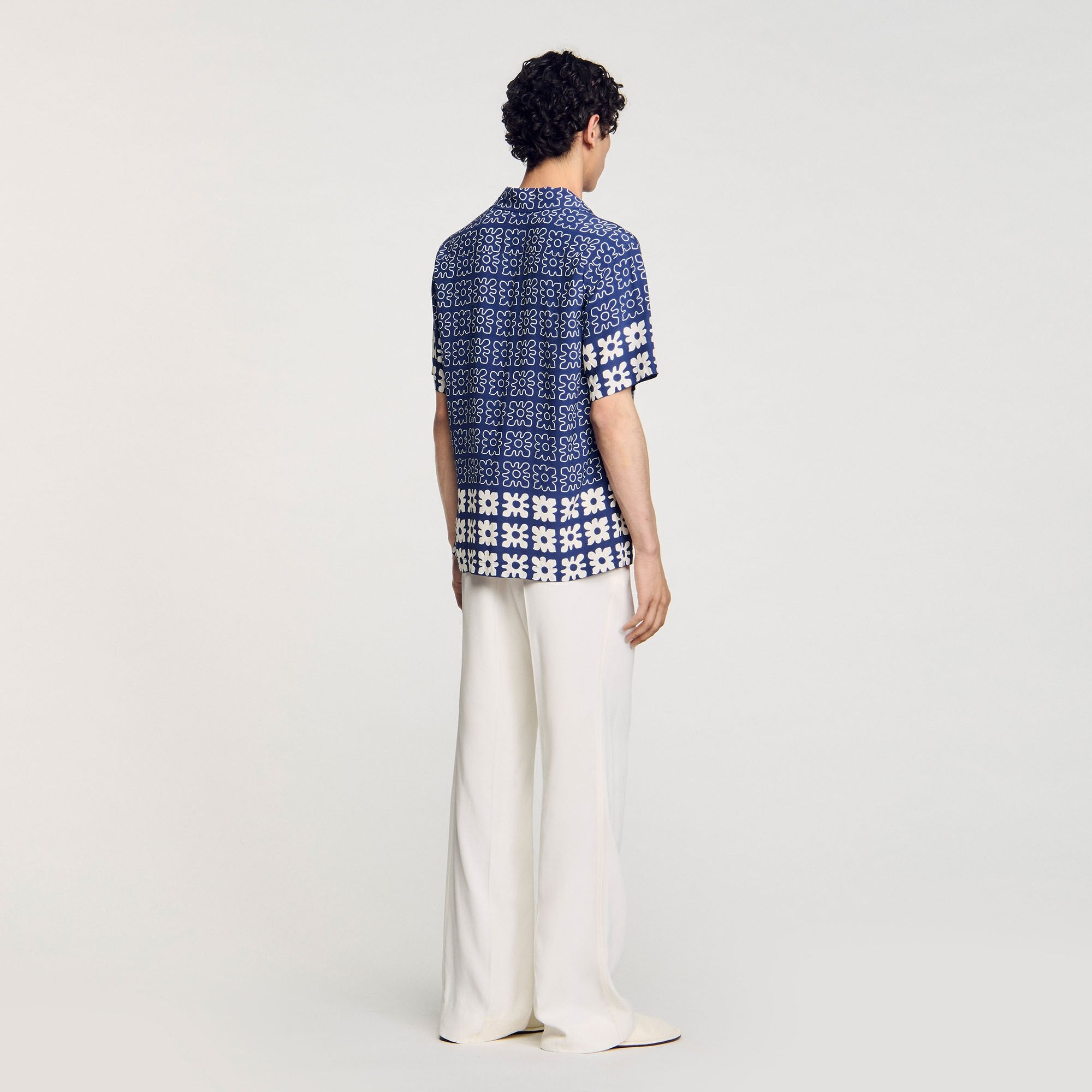 Sandro Men Floral motif shirt