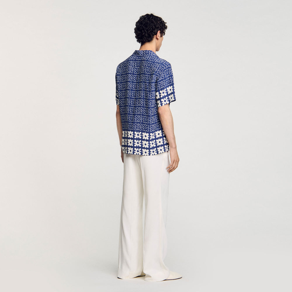 Sandro Men Floral motif shirt