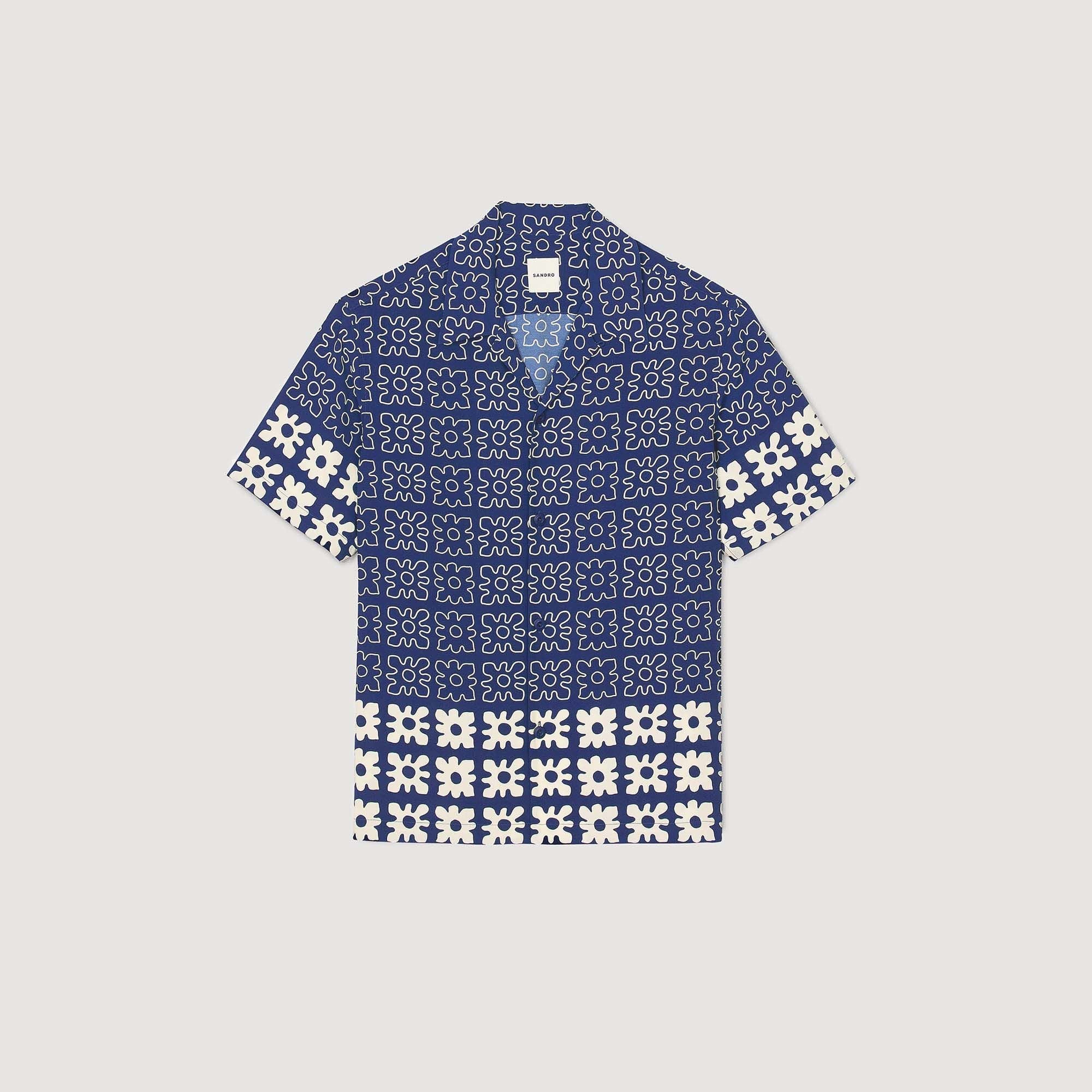 Sandro Men Floral motif shirt