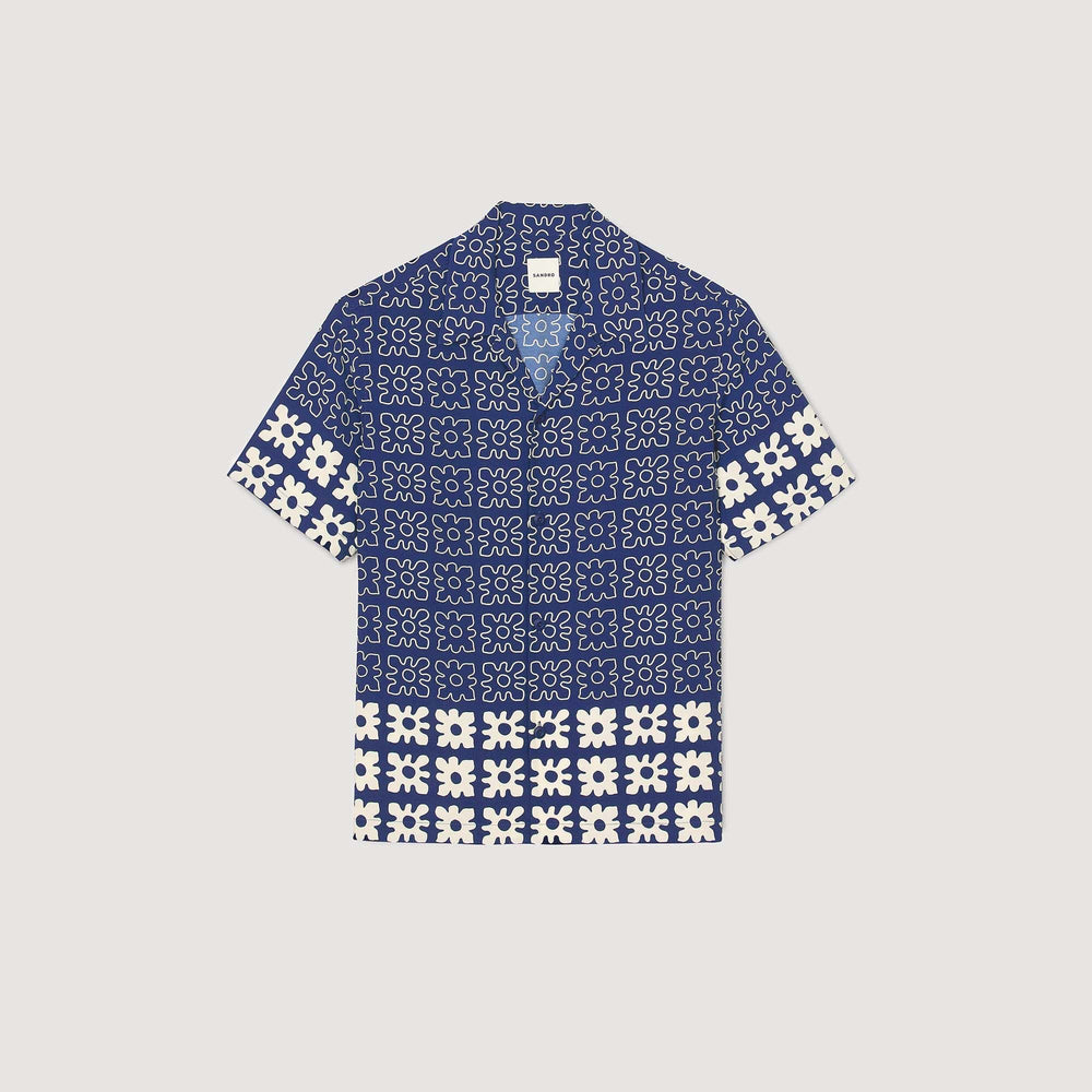 Sandro Men Floral motif shirt