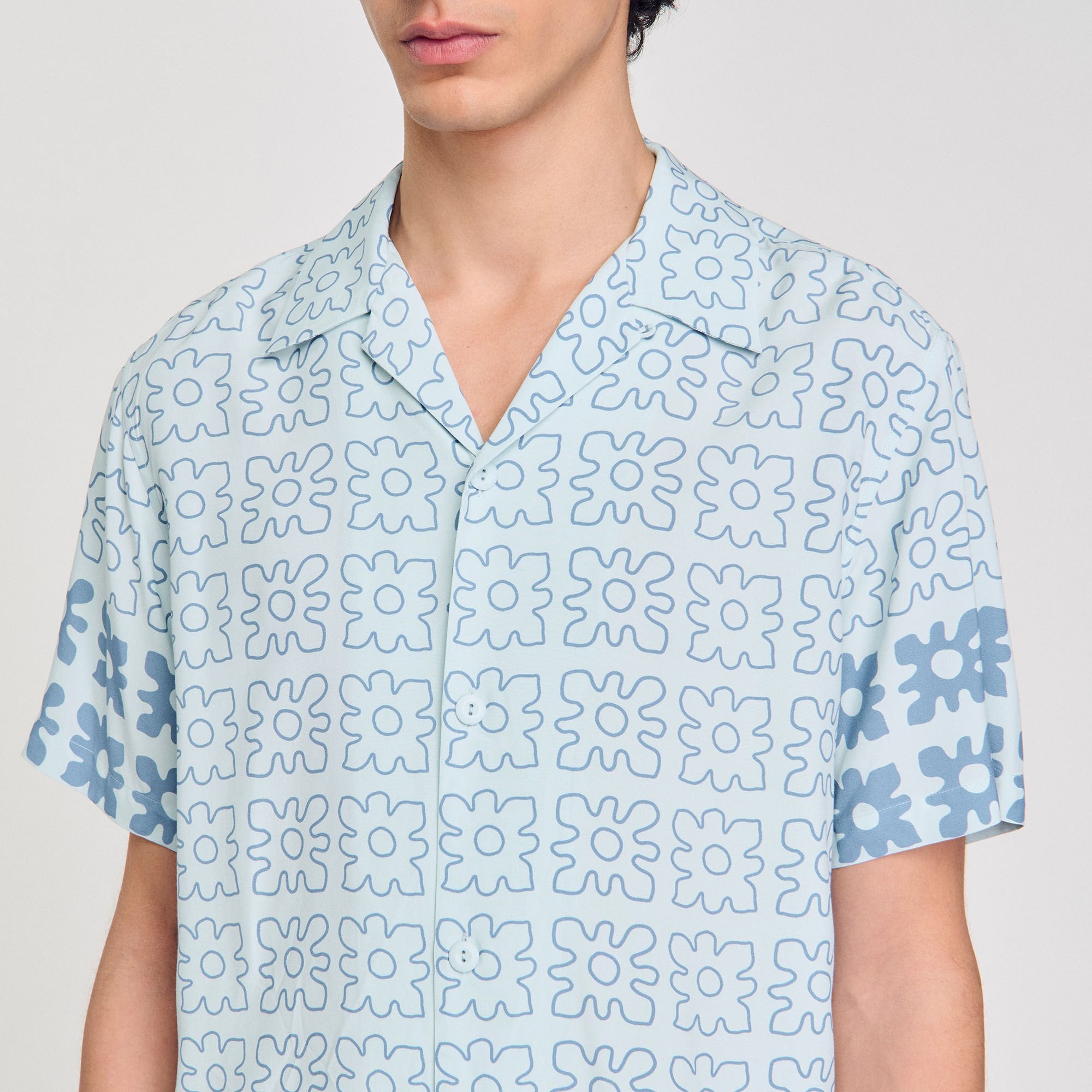 Sandro Men Floral motif shirt