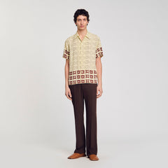 Sandro Men Floral motif shirt