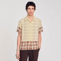 Sandro Men Floral motif shirt